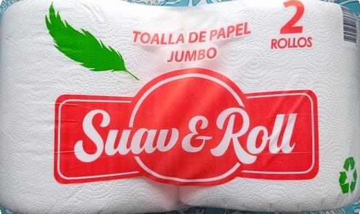 Toalla de papel jumbo Suav & Roll 2 rollos x 200 m